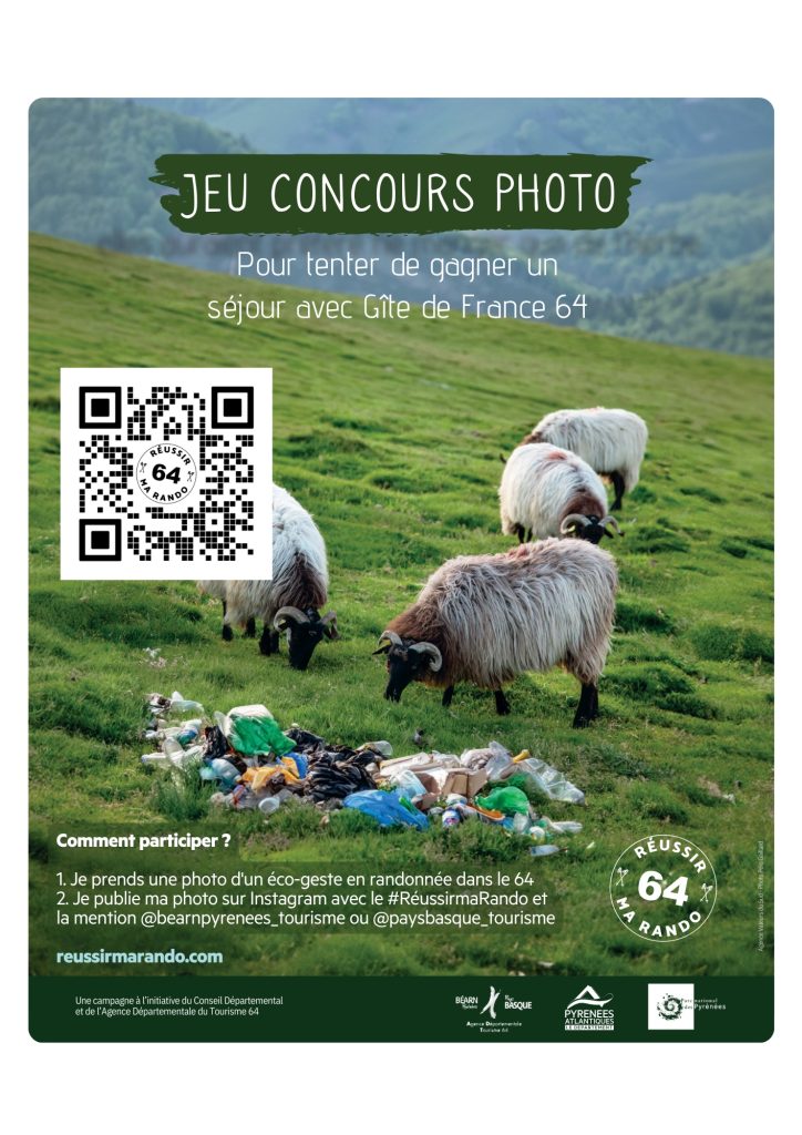 affiche du jeu concours réussir ma rando 64 béarn pays basque